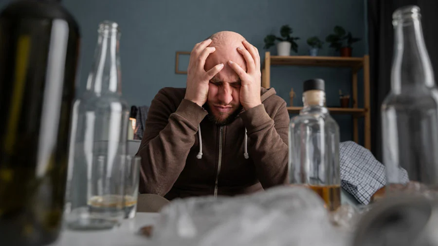 Consuming too much alcohol