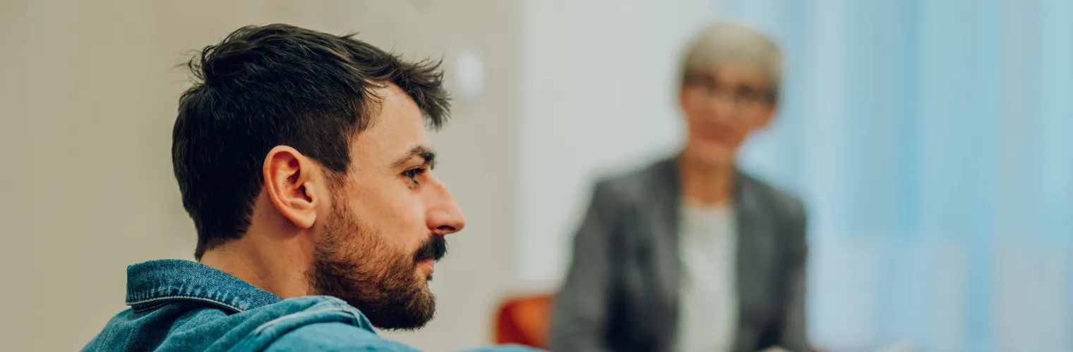 Man in therapy - Does Trauma Cause Memory Loss - Icarus Recovery Center